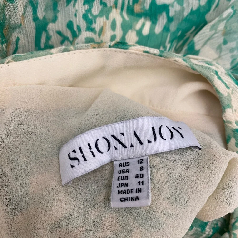Shona Joy || Belvedere Lace Back Bias Maxi Dress Green US 8_6